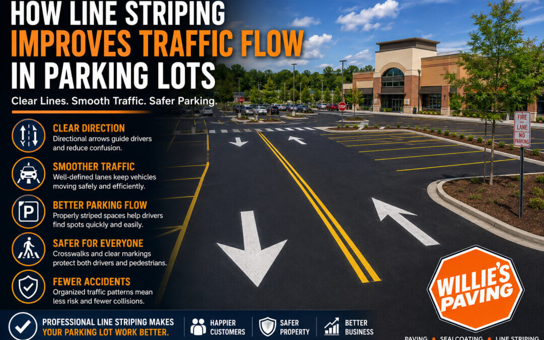 How Line Striping Improves Traffic Flow in Parking Lots